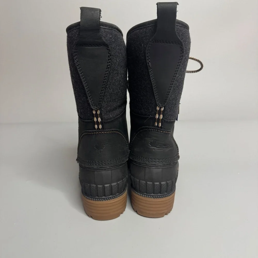 Kamik Sienna 2 Women Sz 7 Black Flannel Waterproof Winter Duck Boots